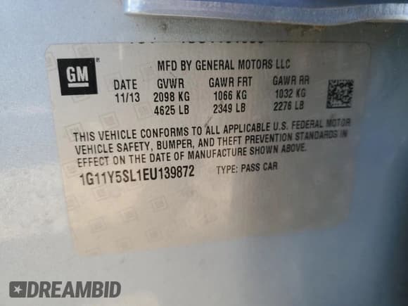 ✅ 2014 Chevrolet Impala LS • VIN: 1G11Y5SL1EU139872 • Лот: 72020034. Опубликован ранее на Copart с пробегом 169 458 миль. Бесплатный доступ к архиву аукционных продаж из США и подробный отчёт об истории автомобиля на DreamBid. Изображение 13.