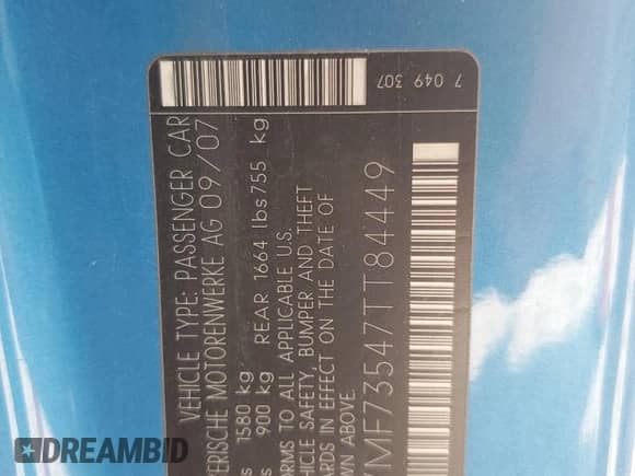 2007 MINI Hardtop S with VIN WMWMF73547TT84449, listed as a Copart auction lot 60490995 with 157,602 mi miles and Salvage title. Bid and sale history available at DreamBid. Image 12.