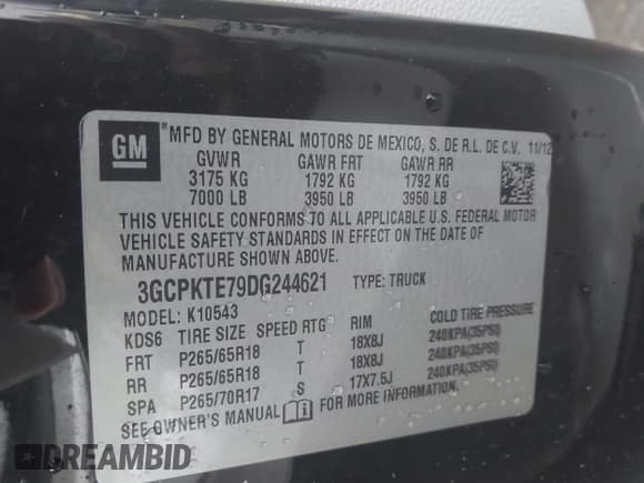 ✅ 2013 Chevrolet Silverado 1500 LTZ • VIN: 3GCPKTE79DG244621 • Lot: 43783260. Wystawiony na IAAI z przebiegiem 149 684 mil. Bezpłatny archiwum sprzedaży aukcyjnych z USA i szczegółowy raport historii pojazdu na DreamBid. Zdjęcie 9.