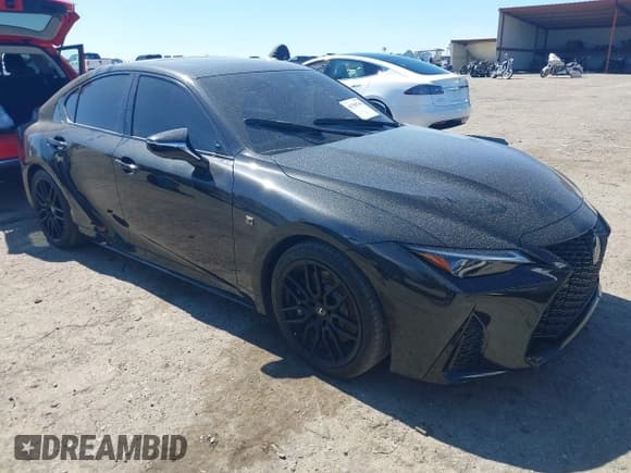 ✅ 2023 Lexus IS 500 F Sport Performance • VIN: JTHAP1D25P5003215 • Lot: 41709746. Wystawiony na IAAI z przebiegiem 20 585 mil. Bezpłatny archiwum sprzedaży aukcyjnych z USA i szczegółowy raport historii pojazdu na DreamBid. Zdjęcie 1.