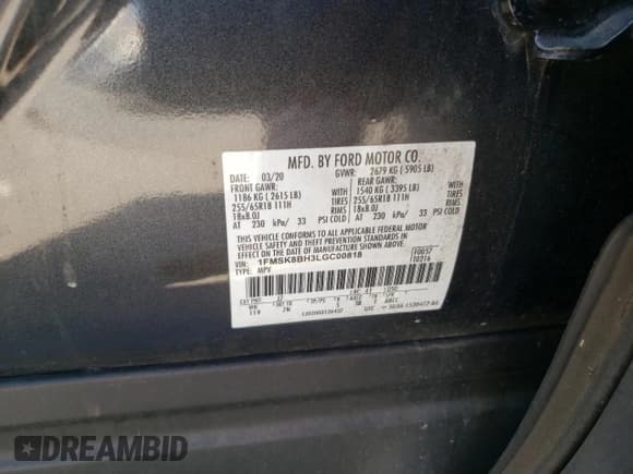 ✅ 2020 Ford Explorer • VIN: 1FMSK8BH3LGC00818 • Lot: 53445545. Wystawiony na Copart z przebiegiem 80 365 mil. Bezpłatny archiwum sprzedaży aukcyjnych z USA i szczegółowy raport historii pojazdu na DreamBid. Zdjęcie 12.