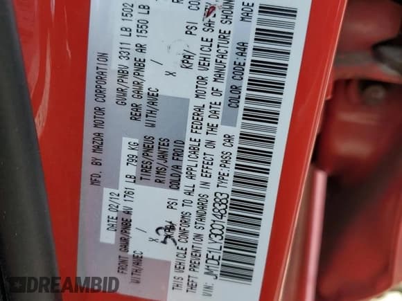 ✅ 2012 Mazda 2 Touring • VIN: JM1DE1LY3C0148383 • Lot: 60374365. Wystawiony na Copart z przebiegiem 171 433 mil. Bezpłatny archiwum sprzedaży aukcyjnych z USA i szczegółowy raport historii pojazdu na DreamBid. Zdjęcie 12.