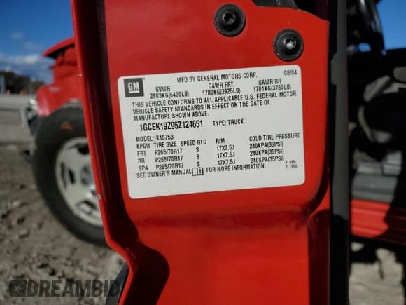 ✅ 2005 Chevrolet Silverado 1500 Z71 • VIN: 1GCEK19Z95Z124651 • Лот: 81789574. Опубликован ранее на Copart с пробегом 171 457 миль. Бесплатный доступ к архиву аукционных продаж из США и подробный отчёт об истории автомобиля на DreamBid. Изображение 14.