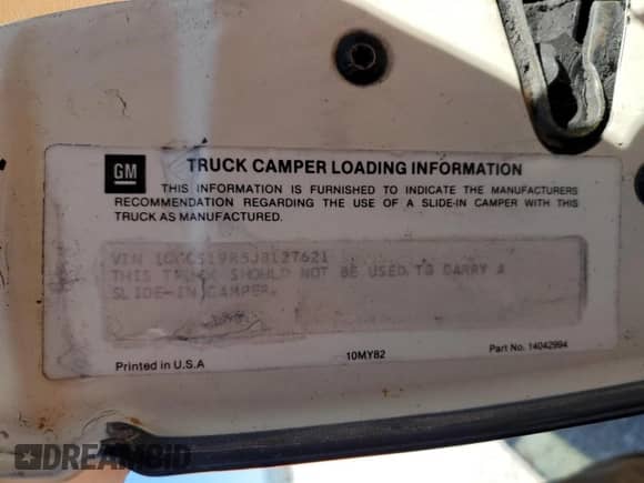 1988 Chevrolet S-10 с VIN 1GCCS19R5J8127621, выставлен на аукционе Copart как лот 78238764 с пробегом 122 725 миль миль и Списание • Salvage title. История ставок и продаж доступна на DreamBid. Изображение 13.