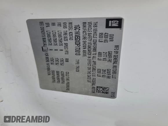 ✅ 2013 Chevrolet Silverado 2500HD LT • VIN: 1GC1KVEGXDF173013 • Lot: 93878885. Listed on Copart with 151,044 mi. Free auction sales archive from the USA and detailed vehicle history report at DreamBid. Image 12.