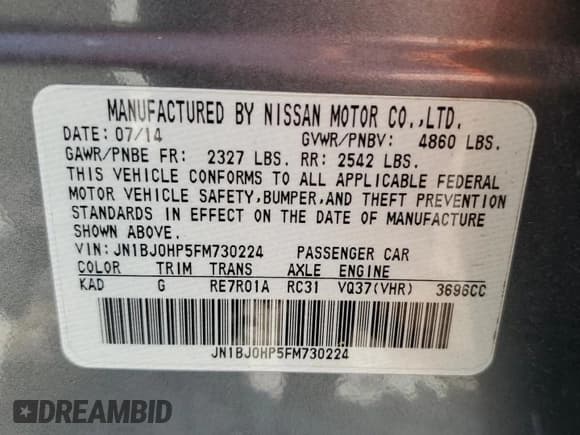 ✅ 2015 Infiniti QX50 Journey • VIN: JN1BJ0HP5FM730224 • Lot: 53415155. Wystawiony na Copart z przebiegiem 164 777 mil. Bezpłatny archiwum sprzedaży aukcyjnych z USA i szczegółowy raport historii pojazdu na DreamBid. Zdjęcie 13.