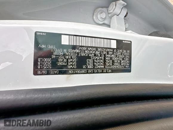 ✅ 2019 Volvo XC60 Momentum • VIN: LYV102DK6KB177721 • Lot: 67554545. Listed on Copart with 127,762 mi. Free auction sales archive from the USA and detailed vehicle history report at DreamBid. Image 10.