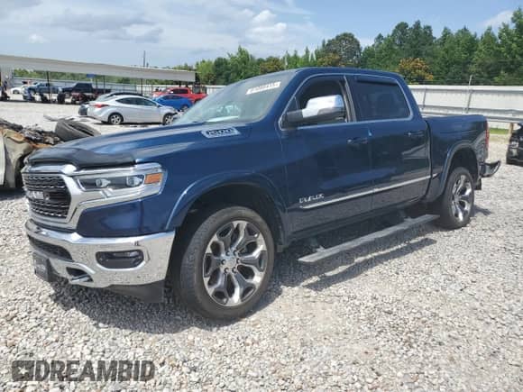 2024 Ram 1500 Limited with VIN 1C6SRFHT4RN138289, listed as a Copart auction lot 61088415 with 40,442 mi miles and Salvage title. Bid and sale history available at DreamBid. Image 1.