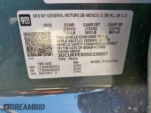 ✅ 2025 Chevrolet Silverado 1500 LT Trail Boss • VIN: 3GCUKFE85SG336657 • Lot: 84893195. Wystawiony na Copart z przebiegiem 4 990 mil. Bezpłatny archiwum sprzedaży aukcyjnych z USA i szczegółowy raport historii pojazdu na DreamBid. Zdjęcie 12.