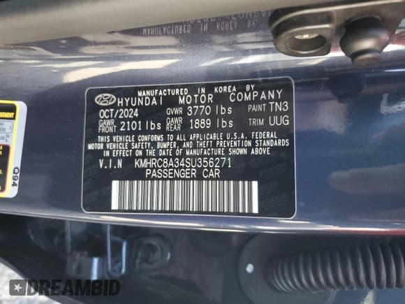 ✅ 2025 Hyundai Venue SEL • VIN: KMHRC8A34SU356271 • Lot: 46292725. Listed on Copart with 2,918 mi. Free auction sales archive from the USA and detailed vehicle history report at DreamBid. Image 13.