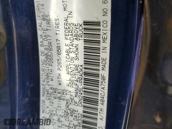 ✅ 2015 Toyota Tacoma • VIN: 3TMLU4EN4FM166332 • Lot: 58080185. Wystawiony na Copart z przebiegiem 94 135 mil. Bezpłatny archiwum sprzedaży aukcyjnych z USA i szczegółowy raport historii pojazdu na DreamBid. Zdjęcie 12.