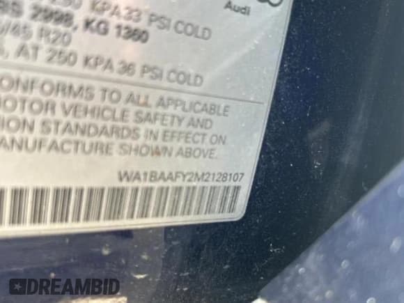 ✅ 2021 Audi Q5 Premium Plus • VIN: WA1BAAFY2M2128107 • Lot: 62093395. Wystawiony na Copart z przebiegiem Nie podano. Bezpłatny archiwum sprzedaży aukcyjnych z USA i szczegółowy raport historii pojazdu na DreamBid. Zdjęcie 10.