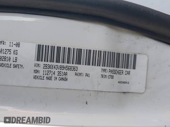 2009 Dodge Charger с VIN 2B3KK43V89H568363, выставлен на аукционе IAAI как лот 41265931 с пробегом 180 776 миль миль и . История ставок и продаж доступна на DreamBid. Изображение 9.