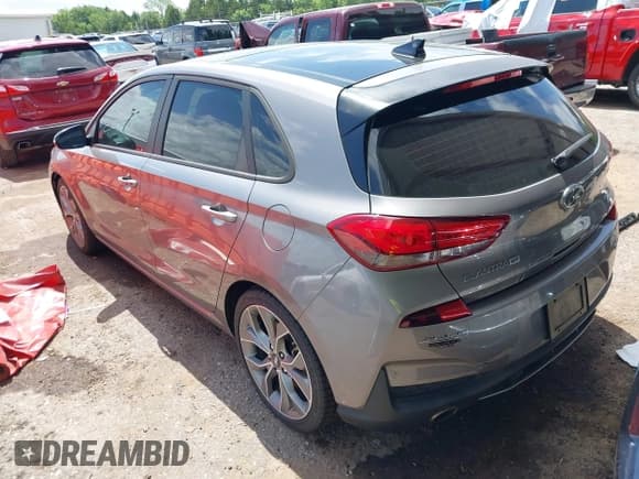 ✅ 2020 Hyundai Elantra N Line • VIN: KMHH55LC3LU133478 • Lot: 42366522. Listed on IAAI with 82,320 mi. Free auction sales archive from the USA and detailed vehicle history report at DreamBid. Image 3.