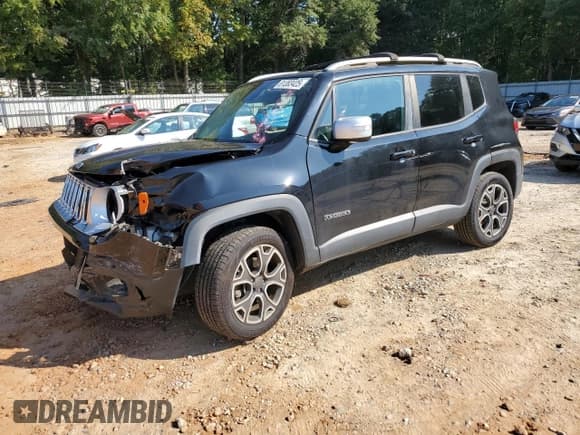 ✅ 2017 Jeep Renegade Limited • VIN: ZACCJBDB5HPG37778 • Lot: 81383425. Listed on Copart with 77,136 mi. Free auction sales archive from the USA and detailed vehicle history report at DreamBid. Image 1.