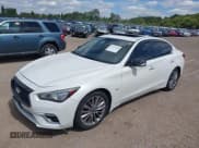 ✅ 2018 Infiniti Q50 Luxe • VIN: JN1EV7AR2JM430994 • Lot: 43127144. Listed on IAAI with 90,919 mi. Free auction sales archive from the USA and detailed vehicle history report at DreamBid. Image 2.