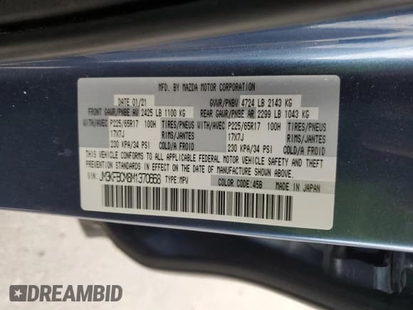 ✅ 2021 Mazda CX-5 Touring • VIN: JM3KFBCM8M1370668 • Lot: 81922665. Wystawiony na Copart z przebiegiem 86 596 mil. Bezpłatny archiwum sprzedaży aukcyjnych z USA i szczegółowy raport historii pojazdu na DreamBid. Zdjęcie 13.