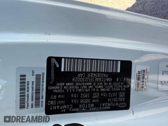 2015 Hyundai Veloster Turbo с VIN KMHTC6AE1FU230029, выставлен на аукционе Copart как лот 74982304 с пробегом 121 447 миль миль и Чистый • Clean title. История ставок и продаж доступна на DreamBid. Изображение 10.