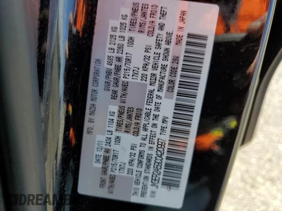 ✅ 2012 Mazda CX-7 i SV • VIN: JM3ER2A59C0420997 • Lot: 52298415. Wystawiony na Copart z przebiegiem 188 327 mil. Bezpłatny archiwum sprzedaży aukcyjnych z USA i szczegółowy raport historii pojazdu na DreamBid. Zdjęcie 15.