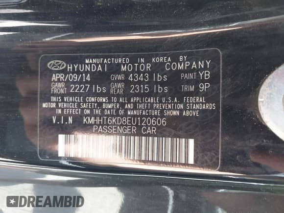 2014 Hyundai Genesis Coupe R-Spec with VIN KMHHT6KD8EU120606, listed as a IAAI auction lot 42166787 with 90,910 mi miles and . Bid and sale history available at DreamBid. Image 9.