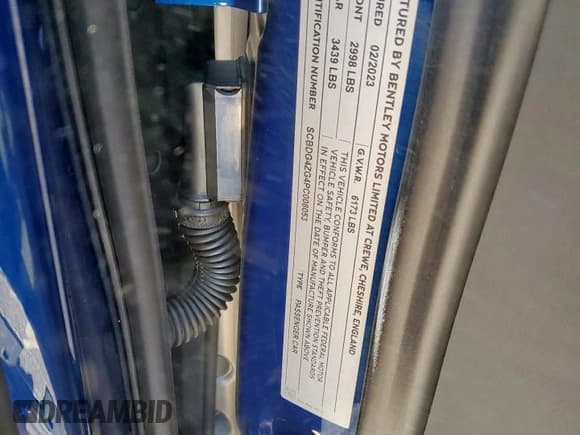 ✅ 2023 Bentley Continental GT GT V8 • VIN: SCBDG4ZG4PC008053 • Lot: 66278395. Wystawiony na Copart z przebiegiem 2 276 mil. Bezpłatny archiwum sprzedaży aukcyjnych z USA i szczegółowy raport historii pojazdu na DreamBid. Zdjęcie 13.