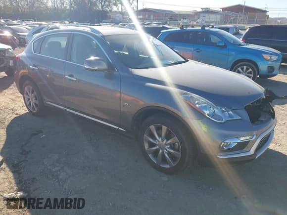 ✅ 2017 Infiniti QX50 • VIN: JN1BJ0RR1HM402236 • Lot: 43637648. Listed on IAAI with 96,686 mi. Free auction sales archive from the USA and detailed vehicle history report at DreamBid. Image 1.