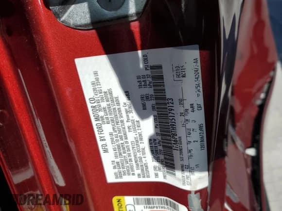 ✅ 2018 Ford Mustang EcoBoost • VIN: 1FA6P8TH9J5179123 • Lot: 92563915. Wystawiony na Copart z przebiegiem 44 447 mil. Bezpłatny archiwum sprzedaży aukcyjnych z USA i szczegółowy raport historii pojazdu na DreamBid. Zdjęcie 12.