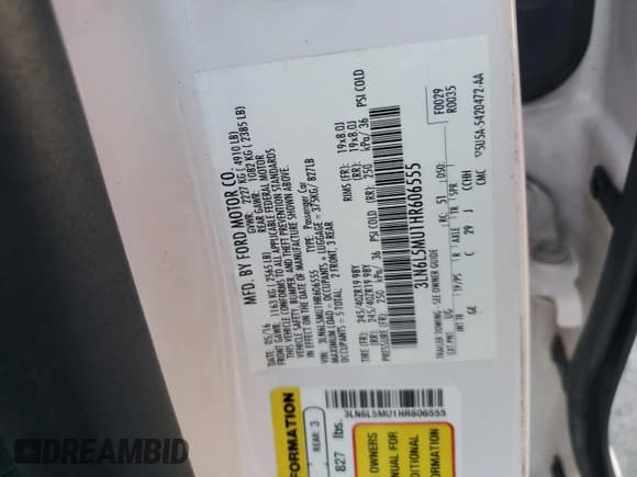 ✅ 2017 Lincoln MKZ Hybrid Reserve • VIN: 3LN6L5MU1HR606555 • Lot: 67646085. Listed on Copart with 90,543 mi. Free auction sales archive from the USA and detailed vehicle history report at DreamBid. Image 12.