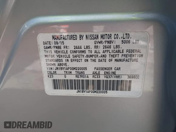 ✅ 2016 Infiniti Q70 • VIN: JN1BY1AP0GM220005 • Lot: 42830614. Listed on IAAI with 126,232 mi. Free auction sales archive from the USA and detailed vehicle history report at DreamBid. Image 9.