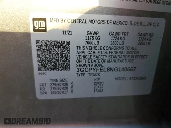 ✅ 2022 Chevrolet Silverado 1500 LT Trail Boss • VIN: 3GCPYFEL8NG140667 • Lot: 43536685. Wystawiony na Copart z przebiegiem 54 162 mil. Bezpłatny archiwum sprzedaży aukcyjnych z USA i szczegółowy raport historii pojazdu na DreamBid. Zdjęcie 14.