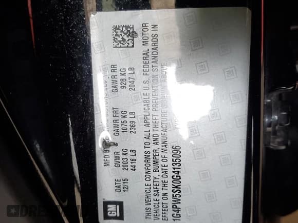 ✅ 2016 Buick Verano Sport Touring • VIN: 1G4PW5SK0G4135096 • Лот: 59234995. Опубликован ранее на Copart с пробегом 104 699 миль. Бесплатный доступ к архиву аукционных продаж из США и подробный отчёт об истории автомобиля на DreamBid. Изображение 12.