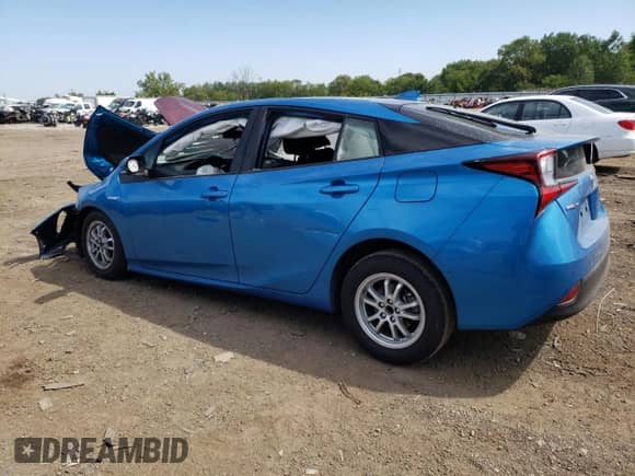 2021 Toyota Prius L Eco with VIN JTDKAMFU1M3142045, listed as a Copart auction lot 71478995 with Not provided miles and Salvage title. Bid and sale history available at DreamBid. Image 2.