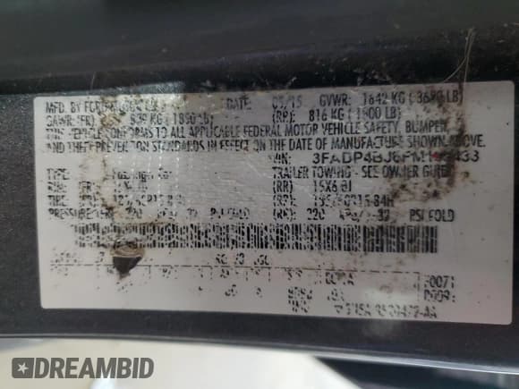 ✅ 2015 Ford Fiesta SE • VIN: 3FADP4BJ6FM199433 • Lot: 91660375. Wystawiony na Copart z przebiegiem 143 814 mil. Bezpłatny archiwum sprzedaży aukcyjnych z USA i szczegółowy raport historii pojazdu na DreamBid. Zdjęcie 12.