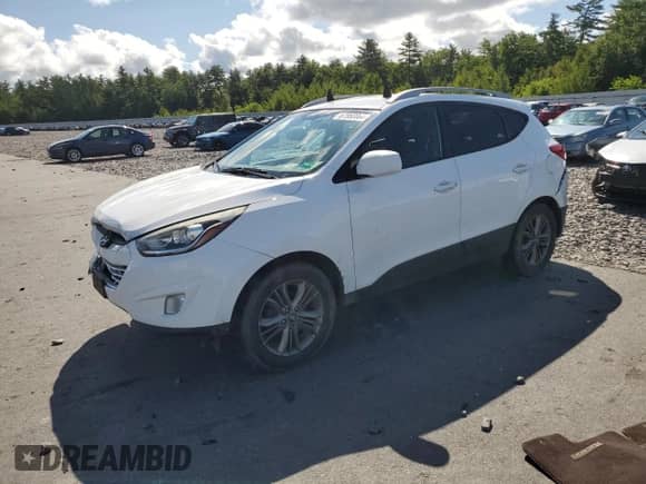 2014 Hyundai Tucson SE z VIN KM8JUCAG8EU847222, wystawiony jako Copart lot #67950664 z przebiegiem 146 275 mil mil oraz Szkoda całkowita • Salvage title. Historia ofert i sprzedaży dostępna na DreamBid. Obrazek 1.