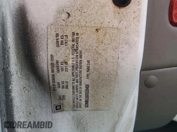 ✅ 1999 Oldsmobile Cutlass GL • VIN: 1G3NB52J6X6329456 • Lot: 69707545. Listed on Copart with 121,140 mi. Free auction sales archive from the USA and detailed vehicle history report at DreamBid. Image 12.