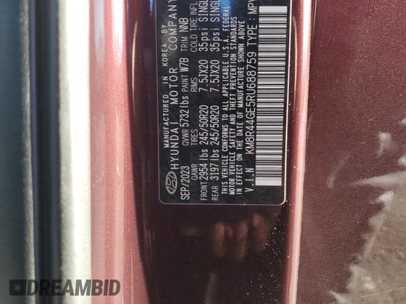 ✅ 2024 Hyundai Palisade SEL • VIN: KM8R44GE5RU688759 • Лот: 88965715. Опубликован ранее на Copart с пробегом 19 830 миль. Бесплатный доступ к архиву аукционных продаж из США и подробный отчёт об истории автомобиля на DreamBid. Изображение 14.