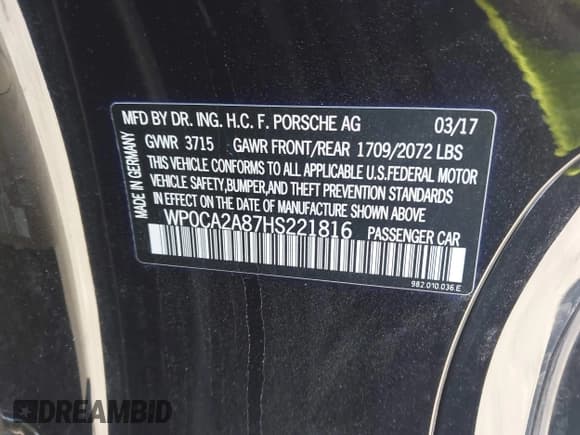 ✅ 2017 Porsche 718 Boxster • VIN: WP0CA2A87HS221816 • Lot: 43619804. Wystawiony na IAAI z przebiegiem 30 317 mil. Bezpłatny archiwum sprzedaży aukcyjnych z USA i szczegółowy raport historii pojazdu na DreamBid. Zdjęcie 9.
