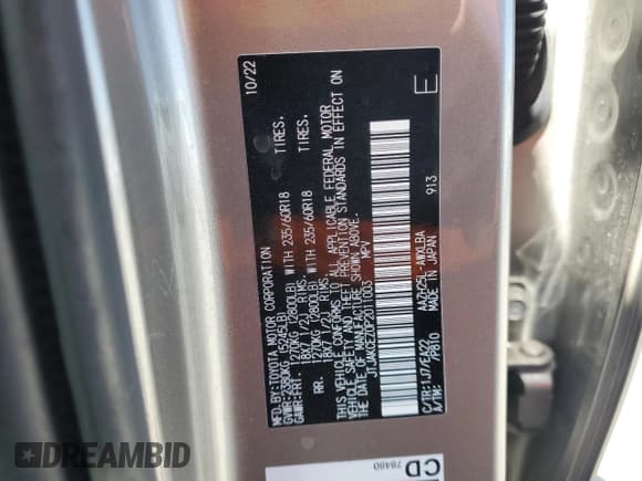 ✅ 2023 Lexus NX 350h • VIN: JTJAKCEZ0P2011003 • Lot: 71922405. Wystawiony na Copart z przebiegiem 27 042 mil. Bezpłatny archiwum sprzedaży aukcyjnych z USA i szczegółowy raport historii pojazdu na DreamBid. Zdjęcie 13.