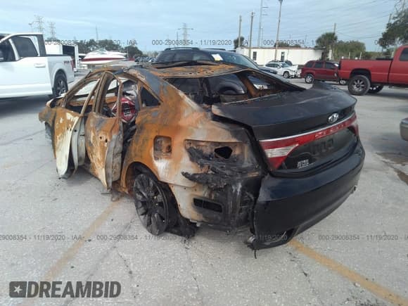 ✅ 2012 Hyundai Azera • VIN: KMHFH4JG0CA191354 • Lot: 41308509. Listed on IAAI with Not provided. Free auction sales archive from the USA and detailed vehicle history report at DreamBid. Image 3.