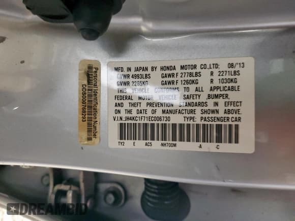 ✅ 2014 Acura RLX Krell Audio Pkg • VIN: JH4KC1F71EC006730 • Lot: 62761485. Listed on Copart with 87,415 mi. Free auction sales archive from the USA and detailed vehicle history report at DreamBid. Image 12.