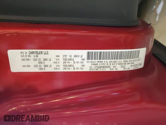 ✅ 2008 Dodge Dakota Laramie • VIN: 1D7HW58N98S599551 • Lot: 85739785. Wystawiony na Copart z przebiegiem 84 020 mil. Bezpłatny archiwum sprzedaży aukcyjnych z USA i szczegółowy raport historii pojazdu na DreamBid. Zdjęcie 12.