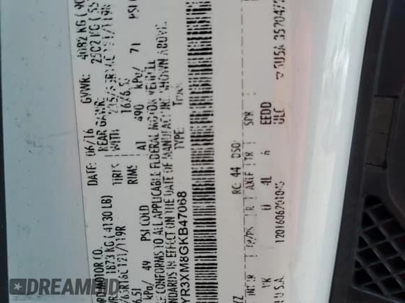 ✅ 2016 Ford Transit Cargo • VIN: 1FTYR3XM8GKB47068 • Lot: 65234315. Listed on Copart with 342,235 mi. Free auction sales archive from the USA and detailed vehicle history report at DreamBid. Image 13.