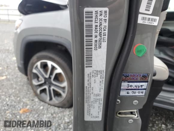 ✅ 2023 Jeep Compass Limited • VIN: 3C4NJDCN8PT522535 • Лот: 91086805. Опубликован ранее на Copart с пробегом 45 774 миль. Бесплатный доступ к архиву аукционных продаж из США и подробный отчёт об истории автомобиля на DreamBid. Изображение 13.