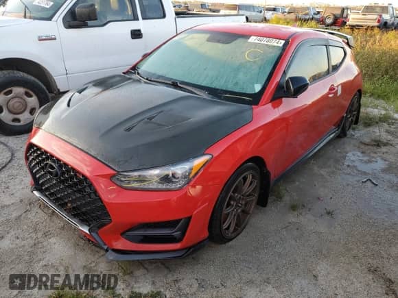2020 Hyundai Veloster with VIN KMHT36AH4LU007036, listed as a Copart auction lot 74078074 with Not provided miles and Non repairable. Bid and sale history available at DreamBid. Image 1.