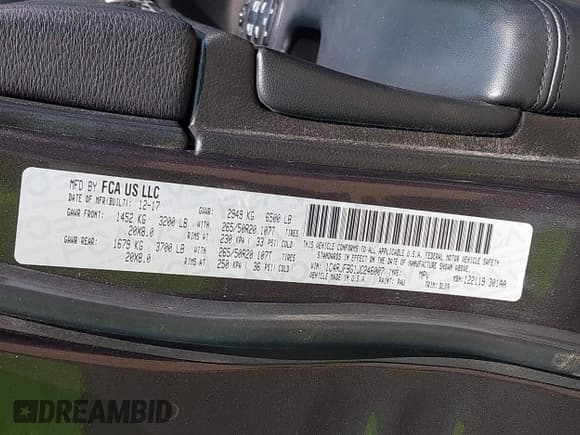 ✅ 2018 Jeep Grand Cherokee Limited • VIN: 1C4RJFBG1JC246007 • Lot: 42400511. Wystawiony na IAAI z przebiegiem 63 109 mil. Bezpłatny archiwum sprzedaży aukcyjnych z USA i szczegółowy raport historii pojazdu na DreamBid. Zdjęcie 9.