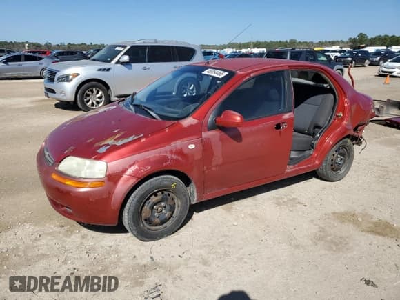 ✅ 2006 Chevrolet Aveo LS • VIN: KL1TD56686B557401 • Lot: 46954465. Wystawiony na Copart z przebiegiem 179 825 mil. Bezpłatny archiwum sprzedaży aukcyjnych z USA i szczegółowy raport historii pojazdu na DreamBid. Zdjęcie 1.