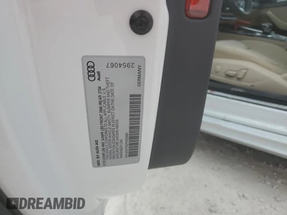 ✅ 2023 Audi A5 Cabriolet S line Premium Plus • VIN: WAU4AGF52PN000991 • Lot: 74499824. Listed on Copart with Not provided. Free auction sales archive from the USA and detailed vehicle history report at DreamBid. Image 13.