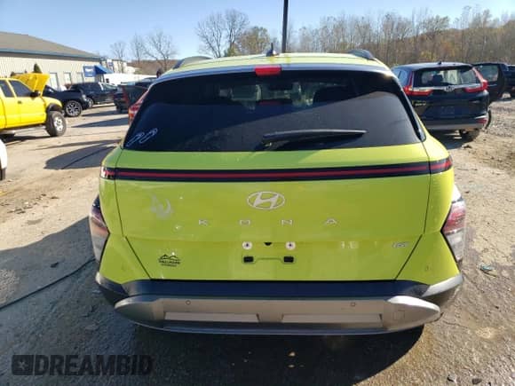 2024 Hyundai Kona Limited with VIN KM8HE3A32RU105431, listed as a Copart auction lot 80218264 with 38,419 mi miles and Salvage title. Bid and sale history available at DreamBid. Image 6.