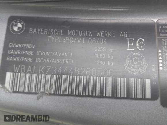 ✅ 2004 BMW 6 Series 645Ci • VIN: WBAEK734448260500 • Lot: 94748855. Wystawiony na Copart z przebiegiem 150 198 mil. Bezpłatny archiwum sprzedaży aukcyjnych z USA i szczegółowy raport historii pojazdu na DreamBid. Zdjęcie 10.