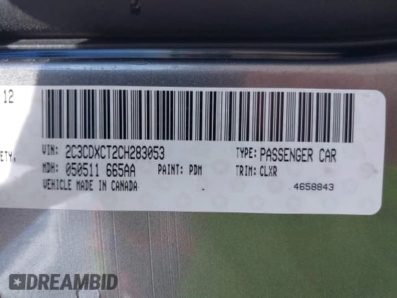 ✅ 2012 Dodge Charger Road/Track • VIN: 2C3CDXCT2CH283053 • Lot: 42171193. Listed on IAAI with 108,054 mi. Free auction sales archive from the USA and detailed vehicle history report at DreamBid. Image 9.